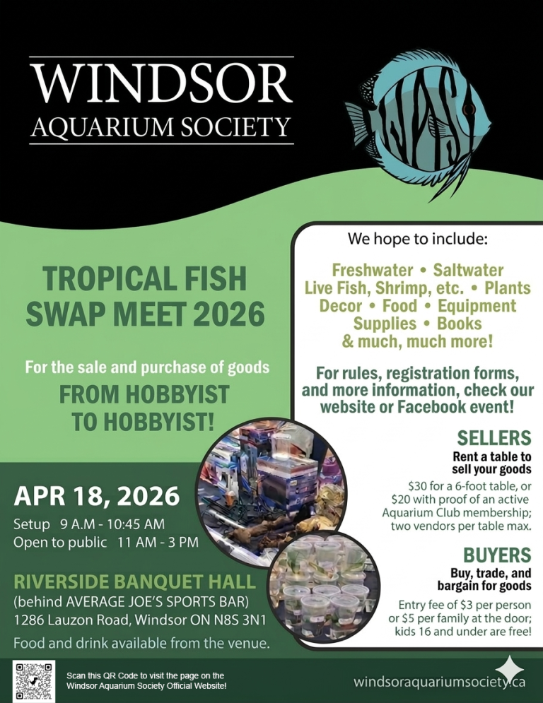 Windsor Aquarium Society Swap Meet